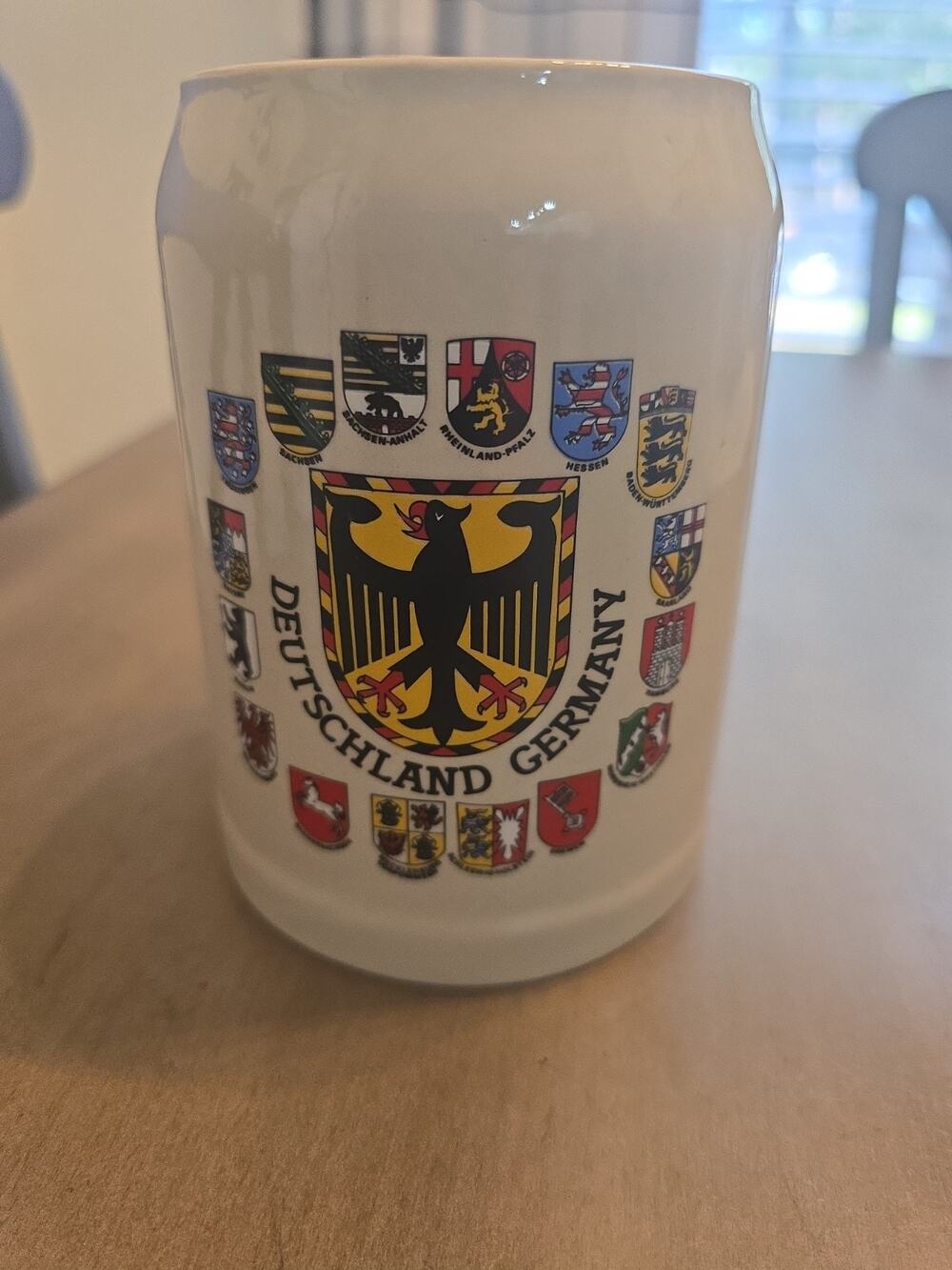 Deutschland Germany .5L Beer Stein Mug Germany 5” Crest